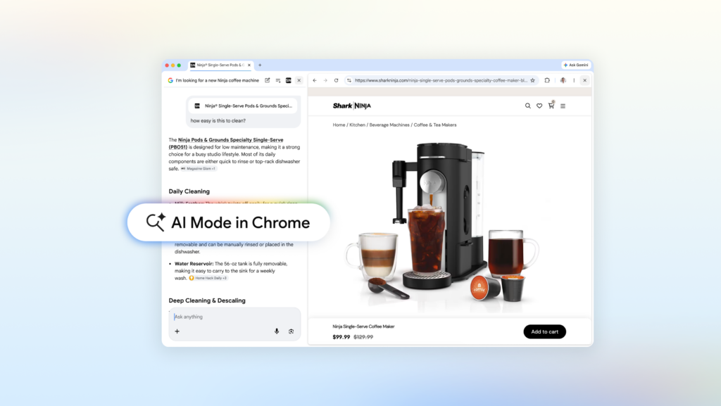 Chrome wprowadza nowy tryb AI do eksploracji internetu