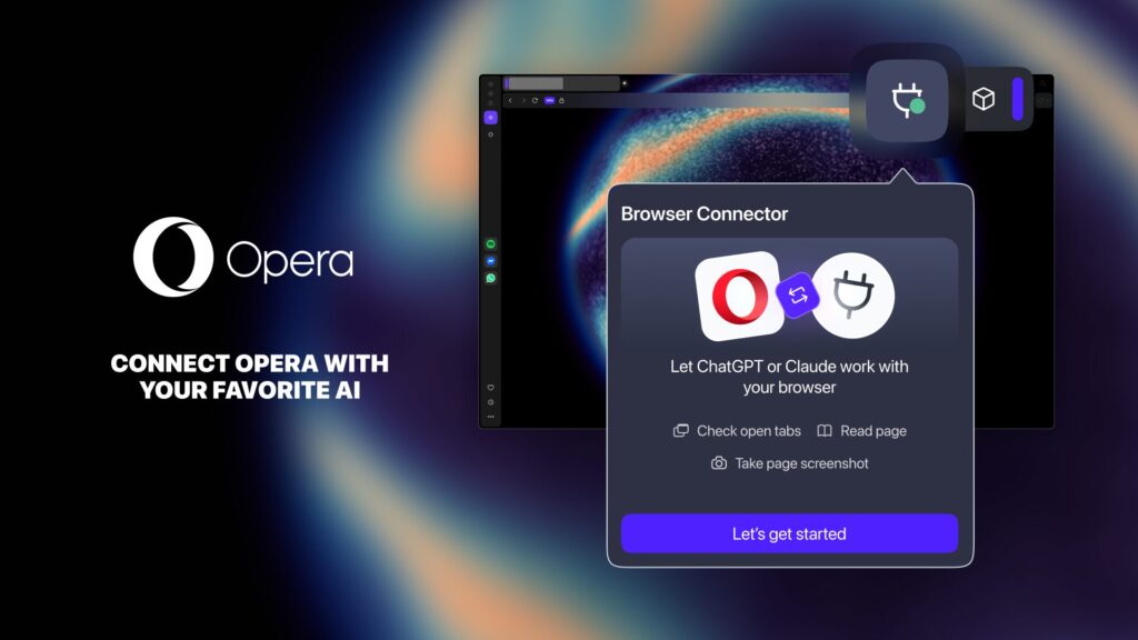 Opera uruchamia Browser Connector do integracji ChatGPT i Claude w przeglądarce