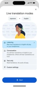Google Translate wprowadza tłumaczenie na żywo ze słuchawkami na iOS