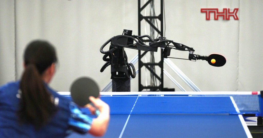 Robot zasilany sztuczną inteligencją pokonuje mistrzy ping-ponga