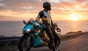 Sportowy motocykl z radarami przewiduje zakręty i przyczepność
