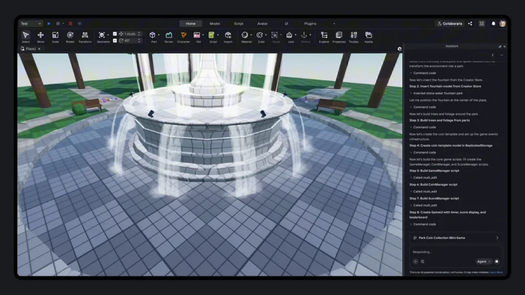 Roblox wprowadza agentyczne przepływy AI do Studio z ulepszonymi narzędziami