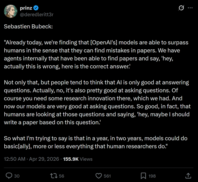 OpenAI: Modele LLM mogą przewyższać naukowców w badaniach matematycznych