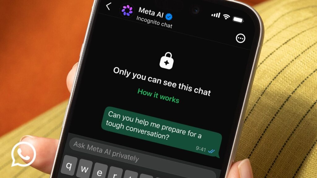 Meta uruchamia Incognito Chat dla prywatnych rozmów z AI na WhatsAppie