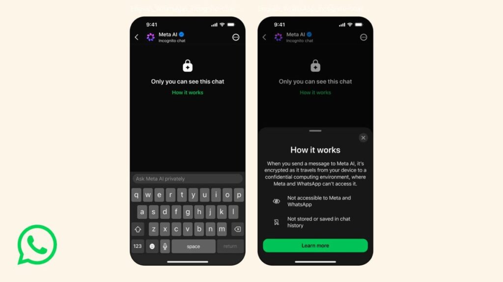 WhatsApp dodaje tryb incognito do czatów Meta AI