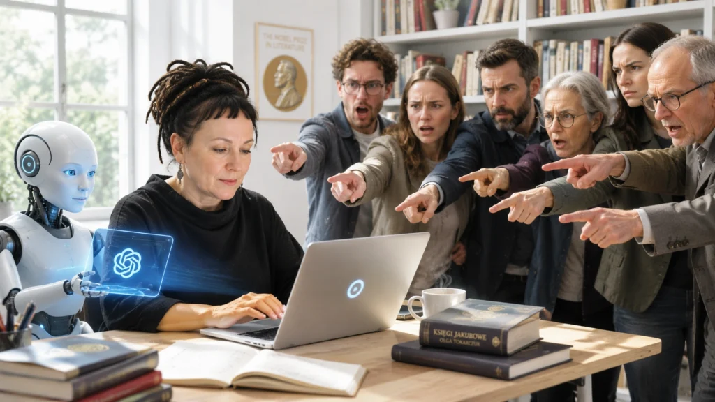 Olga Tokarczuk używa AI w swojej pracy. Publicyści domagają się konsekwencji