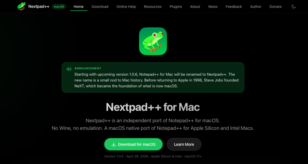 Autor Notepada++ ostrzega przed nieautoryzowaną wersją na macOS