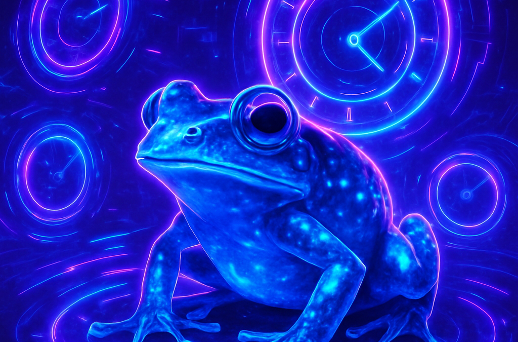 Quantum Frog: kooperacyjna gra z uczeniem maszynowym i mechaniką kwantowego czasu