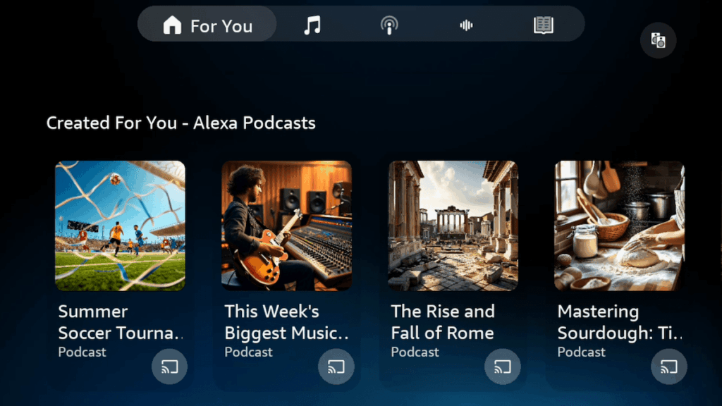 Amazon Alexa+ może generować odcinki podcastów za pomocą AI