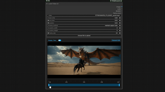 Load Video UI – niestandardowy node do przycinania i podglądu wideo w czasie rzeczywistym