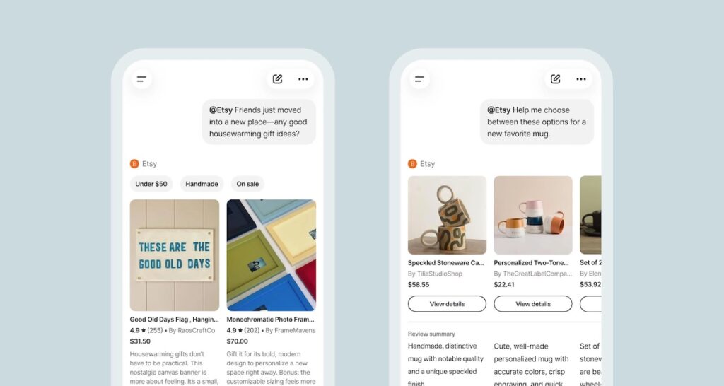 Etsy uruchamia aplikację wewnątrz ChatGPT