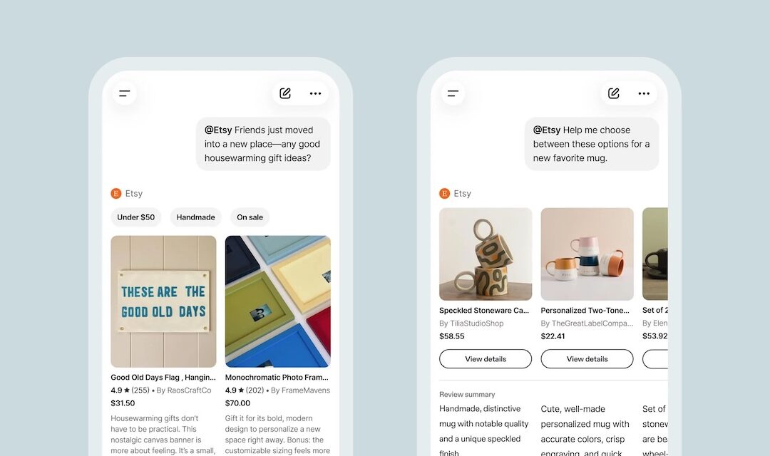 Etsy uruchamia aplikację wewnątrz ChatGPT