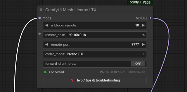 ComfyUI-Mesh obsługuje teraz model LTX 2.3 z podziałem pracy na wiele GPU