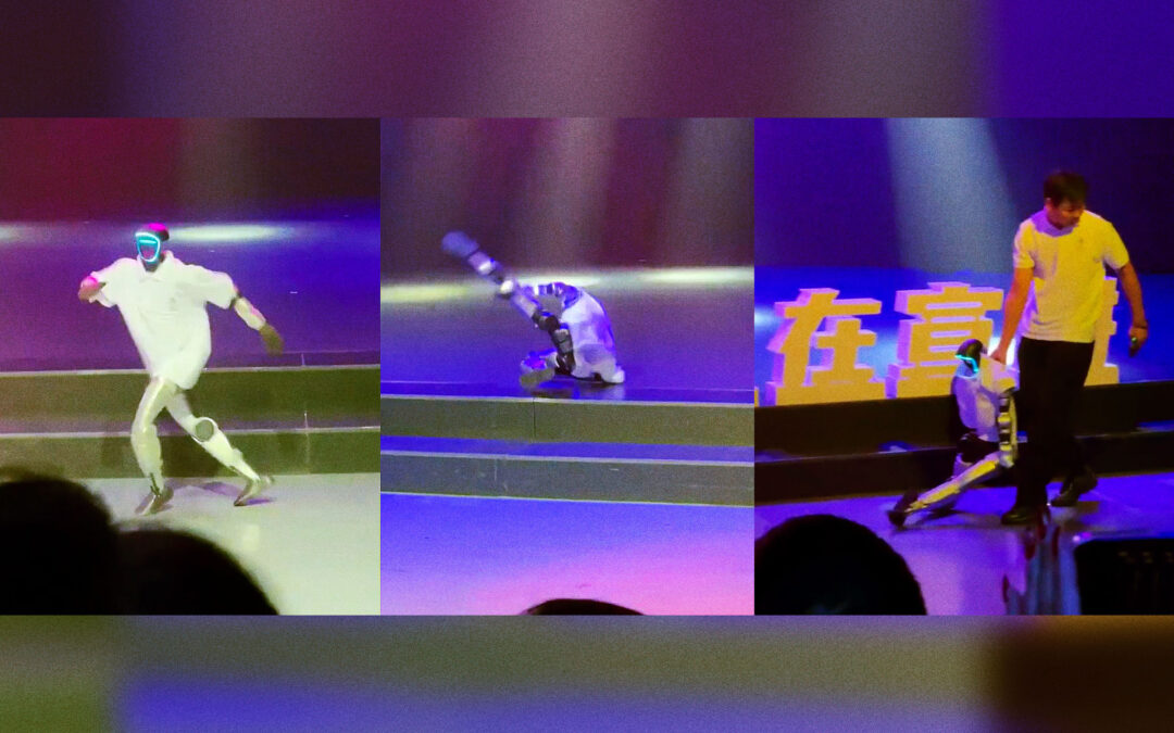 Robot próbujący tańczyć jak Michael Jackson spektakularnie upadł na scenie