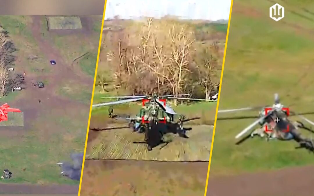Ukraina zniszczyła dwa rosyjskie śmigłowce bojowe w spektakularnym ataku dronowym