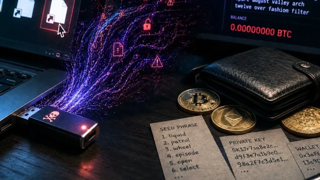 Stary trik z pendrive’em wraca – teraz kradnie kryptowaluty