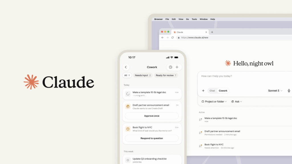 Claude Cowork dostępny na urządzeniach mobilnych i w sieci