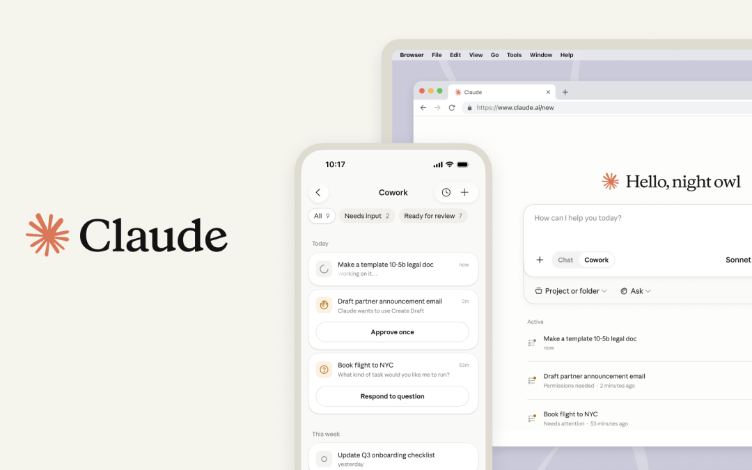 Claude Cowork dostępny na urządzeniach mobilnych i w sieci