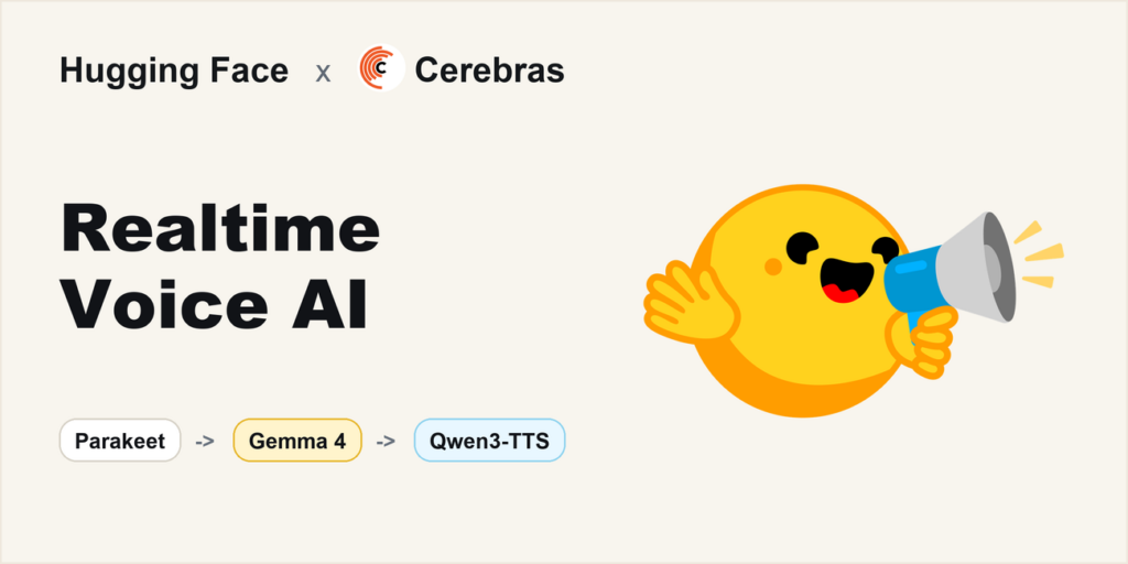 Hugging Face i Cerebras wprowadzają Gemma 4 do głosowego AI w czasie rzeczywistym