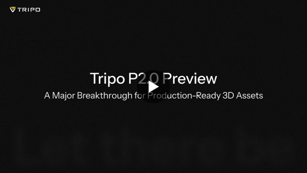 Tripo P2.0: generator modeli 3D z natywną topologią quad dla gier