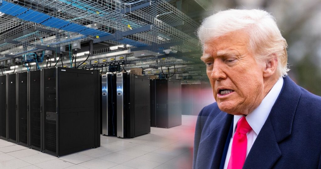 Trump krytykuje przeciwników centrów danych AI, ryzykując utratę głosów wyborców