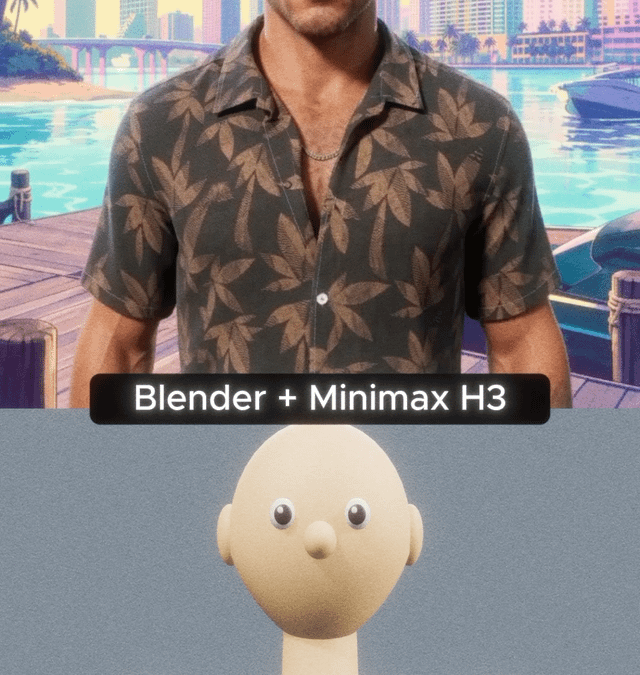 Blender + MiniMax H3 w ComfyUI – kamera AI w praktyce