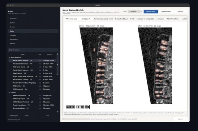 Open-source narzędzie do monitorowania baz morskich z satelity