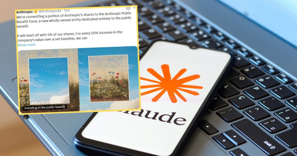 Anthropic przeznaczy 5% akcji na fundusz pożytku publicznego przed IPO