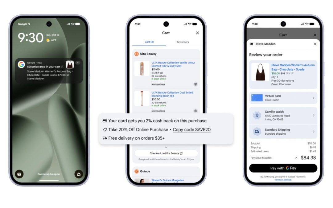 Google uruchamia uniwersalny koszyk zakupowy AI przed świętami