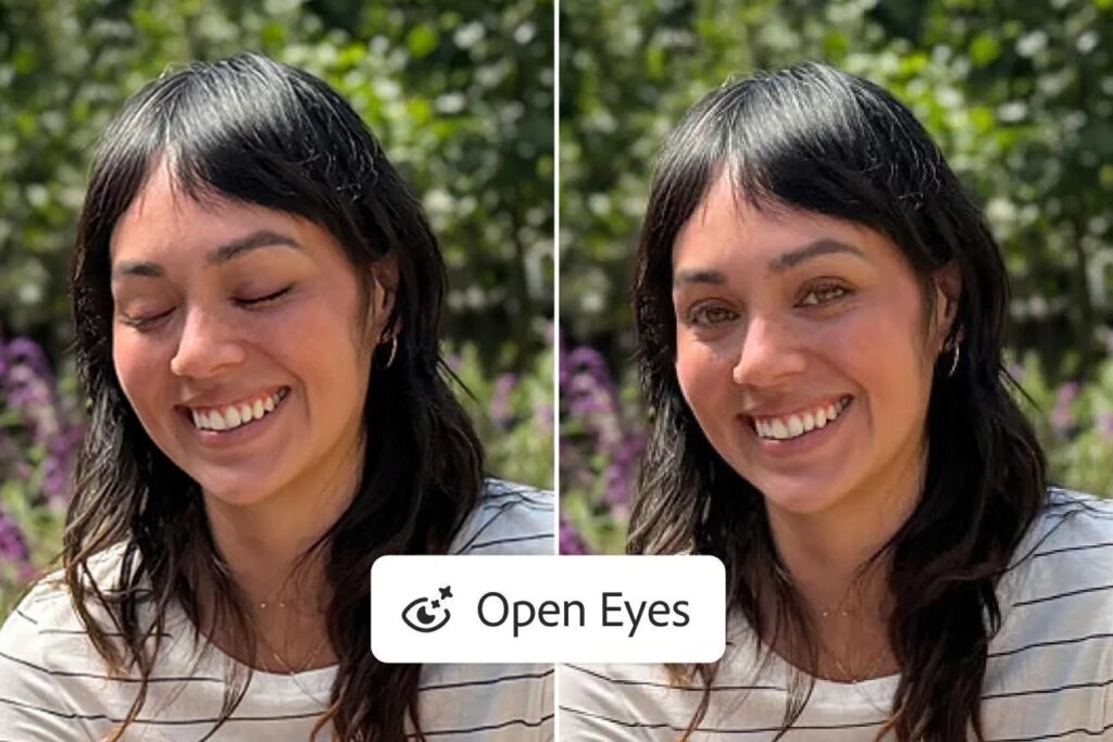 Adobe Lightroom na mobile otwiera zamknięte oczy na zdjęciach dzięki AI