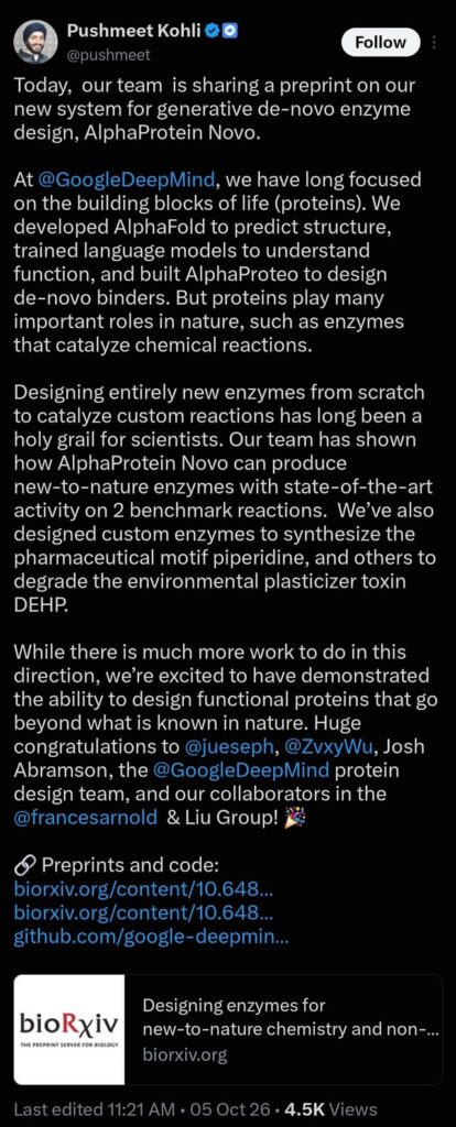 DeepMind zaprojektował enzymy AI: 99× skuteczniejsze i rozkładają plastik